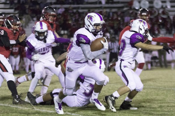 Lemoore's Brandon Hargrove ran this this kickoff back for a touchdown on the Tigers' first possession, but was called back on a penalty.